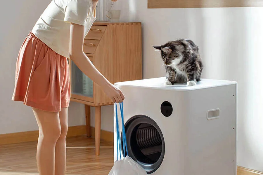 semi automatic cat litter box